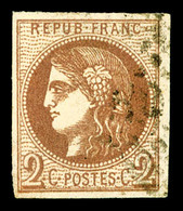 O N°40Bb, 2c Marron Report 2, Jolie Couleur, TTB (signé Brun/certificat)   Qualité: O   Cote: 1250 Euros - 1870 Emisión De Bordeaux