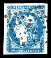 O N°44A, 20c Bleu Type I Report 1, Jolies Marges. SUP (signé/certificat)   Qualité: O   Cote: 800 Euros - 1870 Emissione Di Bordeaux