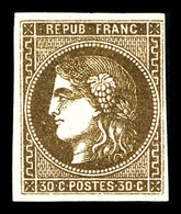 * N°47, 30c Brun, TTB (signé Brun/Calves/certificat)   Qualité: *   Cote: 500 Euros - 1870 Ausgabe Bordeaux