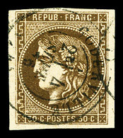 O N°47, 30c Brun, Belles Marges. TTB (signé Brun)   Qualité: O   Cote: 250 Euros - 1870 Emission De Bordeaux