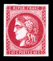 * N°49b, 80c Rose Vif, TB (certificat)   Qualité: *   Cote: 1000 Euros - 1870 Emission De Bordeaux