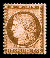 ** N°54, 10c Brun-rose, Frais. TTB (certificat)   Qualité: ** - 1871-1875 Cérès