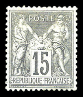 * N°77, 15c Gris Type II, Très Bon Centrage Et Grande Fraîcheur. SUP (certificats)   Qualité: * - 1876-1878 Sage (Typ I)