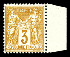 ** N°86, 3c Bistre Sur Jaune, Fraîcheur Postale Bdf, SUP (certificat)   Qualité: ** - 1876-1878 Sage (Type I)