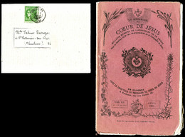 O 5c Bordeaux Obl Càd Seul Sur Bande D'imprimé Avec Fascicule Complet 'Coeur De Jesus' Adressé à Apt. SUP. R. (certifica - 1849-1876: Periodo Classico