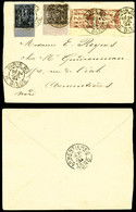 O N°85, 2c Brun-rouge En Paire Coin De Feuille Dentelée Sur 3 Cotés En Complèment D'affranchissement Sur Lettre. TTB. R  - 1849-1876: Periodo Classico
