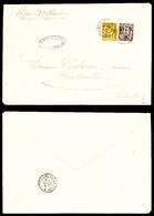 O Sage, 3c Bistre + 2c Brun Rouge (N°85+86) Sur Papier D'affaire De Montfort L'amaury Pour Rambouillet. TTB (signé Schel - 1849-1876: Période Classique