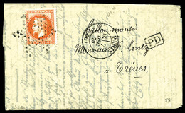 O LE GENERAL RENAULT', Afft 40c Lauré Obl étoile De Paris + Càd Du 7 Dec 70 Sur Correspondance Havas (édition Allemande) - Guerra Del 1870
