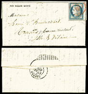 O LE GENERAL RENAULT', Gazette Des Absents N°15', 20c Bleu Obl Càd Paris S.C Rouge Du 10 Dec 1870, Arrivée à Rennes Le 1 - Guerra Del 1870