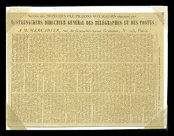 (*) Depêche Privée Feuilles N°39 Et 40 Recto-verso Sur Papier Photo,TB   Qualité: (*) - Krieg 1870