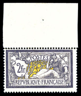 ** N°122, Merson, 2F Violet Et Jaune, Haut De Feuille, TB (certificat)   Qualité: **   Cote: 2500 Euros - 1900-02 Mouchon