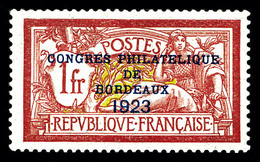 ** N°182, Congrès De Bordeaux De 1923, Légères Froissures De Gomme. TB (signé Brun/certificat)   Qualité: **   Cote: 925 - 1900-02 Mouchon