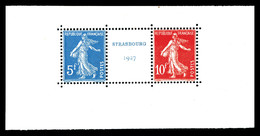 ** N°242A, Exposition De Strasbourg 1927, Paire Avec Intervalle Encadrée, TTB (certificat)   Qualité: **   Cote: 1200 Eu - 1900-02 Mouchon