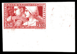 ** N°252, Travail: 1F50 +8f50: Rouge Non Dentelé, Coin De Feuille, Très Jolie Pièce, RARE (signé Calves/certificat)    Q - 1900-02 Mouchon