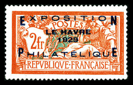 ** N°257A, Exposition Du Havre De 1929, Frais Et TB (certificat)   Qualité: **   Cote: 1600 Euros - 1900-02 Mouchon