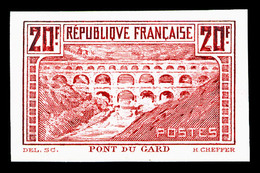 (*) N°262, Pont Du Gard, épreuve De Couleur: 20F ROUGE CLAIR Non Dentelé, SUPERBE Et R.R.R. (certificat)   Qualité: (*) - 1900-02 Mouchon