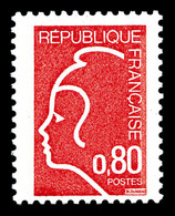 ** N°1862A, NON EMIS: Marianne De Durrens (1975), 80c Rouge-orange, R.R.R. Et SUP (certificat)   Qualité: **   Cote: 225 - 1900-02 Mouchon