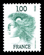 ** N°1895B, Non émis,1F Vert, Marianne D'EXCOFFON. R.R.R. SUPERBE (certificats)   Qualité: ** - 1900-02 Mouchon