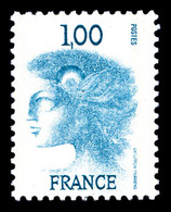 ** N°1895C, Non émis,1F Turquoise, Marianne D'EXCOFFON. R.R.R. SUPERBE (certificats)   Qualité: ** - 1900-02 Mouchon