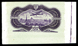 (*) N°15A, NON EMIS, 100F Burelé: épreuve En Bleu-lilas Vif, Burelage Vert, R.R.R, SUPERBE (certificat)   Qualité: (*)   - 1927-1959 Nuovi