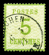 O N°4b, 5c Vert-jaune, Burelage Renversé, TTB (signé Calves)   Qualité: O   Cote: 805 Euros - Autres & Non Classés