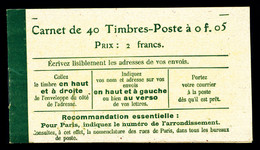 ** N°137-C7, Semeuse, 5c Vert, Couverture Postale Avec Taxe Révisée 12 Août 1919, TTB (certificat)   Qualité: ** - Altri & Non Classificati