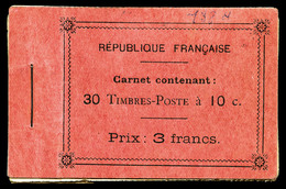 ** N°138-C7, Semeuse 10c Rouge, 5 Feuillets De 6 Timbres Sur Papier X, B/TB, RARE (certificat)   Qualité: ** - Autres & Non Classés