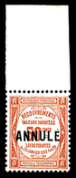 ** N°47-CI 1, 50c Rouge Surchargé 'ANNULÉ', Haut De Feuille, TTB (certificat)   Qualité: **   Cote: 1100 Euros - Cours D'Instruction