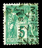 (*) N°3, 5c Vert Surchargé 4 Lignes Du 7 Mars, SUPERBE. R.R.R. (signé Calves/certificat)   Qualité: (*) - 1893-1947