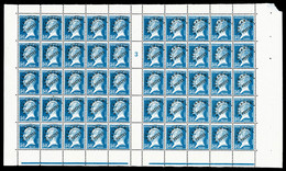 ** N°68, Pasteur, 50c Bleu Surchargé En Feuille De 50 Exemplaires Millésime '3', PIECE SUPERBE Et R.R.R. (certificat)    - 1893-1947