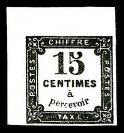 ** N°4, 15c Noir Type II Coin De Feuille. SUP (certificat)   Qualité: ** - 1859-1959 Gebraucht