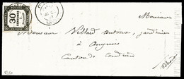 O N°6, 30c Noir Sur Lettre Du 24 Avril 1881 De Condrieu (Rhone), TTB (signé Calves)   Qualité: O   Cote: 300 Euros - 1859-1959 Oblitérés