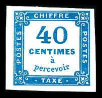 * N°7, 40c Bleu, Frais. TTB (certificat)   Qualité: *   Cote: 600 Euros - 1859-1959 Oblitérés