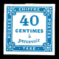 * N°7, 40c Bleu, Frais. TTB (certificat)   Qualité: *   Cote: 600 Euros - 1859-1959 Gebraucht