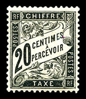 ** N°17, 20c Noir, Fraîcheur Postale. SUP (signé Calves/certificat)   Qualité: ** - 1859-1959 Usati