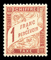 ** N°39, 1F Rose Sur Paille, Très Bon Centrage, Fraîcheur Postale, SUP (certificat)   Qualité: **   Cote: 2405 Euros - 1859-1959 Gebraucht