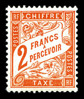 ** N°41, 2F Rouge-orange. SUP (certificat)   Qualité: **   Cote: 750 Euros - 1859-1959 Oblitérés