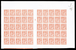 (*) N°117c, Mouchon, 15c Non-dentelé En Feuille De 50 Exemplaires Avec Millésime '1', SUP (certificat)   Qualité: (*)    - Unused Stamps