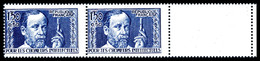 ** N°333, Pasteur, Un Exemplaire Couleur Bleu Foncé Tenant à Normal En Paire Piquage Décalé. TB   Qualité: ** - Nuovi