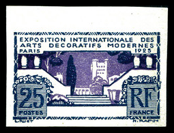 * N°213a, 25c Expo Art Deco, Bdf. SUP. R.R. (certificat)   Qualité: *   Cote: 1100 Euros - Non Classificati