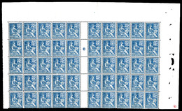 ** N°118, 25c Mouchon Type II, Panneau De 50 Exemplaires Millésime '0' (2ex*), Fraîcheur Postale. Très Bon Centrage. SUP - Fogli Completi