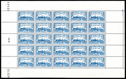 ** N°300, Normandie, 1F50 Bleu Clair En FEUILLE COMPLÊTE DE 25 EXEMPLAIRES Daté Du 20/5/1936, Très Jolie Pièce, R.R.R. ( - Ganze Bögen