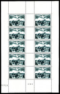 ** Poste Aérienne, N°20, U.P.U, 500F Vert-foncé En Feuille Complète De 10 Exemplaires, TB (certificat)   Qualité: **   C - Ganze Bögen