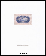 (*) N°15, Burelé, 50F Outremer En épreuve De Luxe Compléte Provenant De L'institut De Gravure, Rare Et SUP (certificat)  - Luxusentwürfe