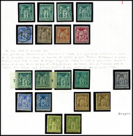 O 1876/1900, SAGE, 93 Timbres En Majorité Neufs, Quelques Bonnes Valeurs. B/TB   Qualité: O - Collections