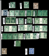 N 1876/1900. SAGE, Jolie Collection De Timbres Neufs ** Et *dont Variétés (piquages à Cheval, Recto-verso, Type Se Tenan - Collezioni