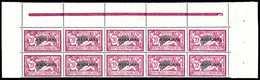 ** N°23, 20F Lilas-rose En Bloc De 10 Exemplaires Bord De Feuille, Fraîcheur Postale. SUP (certificat)   Qualité: **   C - Unused Stamps