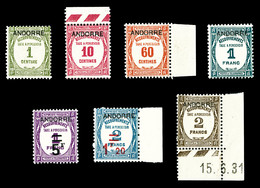 ** Taxe N°9/15, Série De 1931, Les 7 Valeurs SUP (certificat)   Qualité: **   Cote: 1335 Euros - Unused Stamps