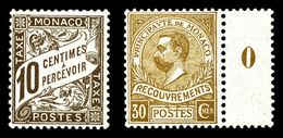 * Taxe N°4/10, 10c Brun Et 30c Bistre, TB   Qualité: *   Cote: 690 Euros - Unused Stamps