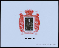 * Blocs Et Feuillets N°2, Prince Louis Sur Papier Bleuté: épreuve Grand Format Sur Papier Gommé, RARE ET SUPERBE (certif - Blocks & Sheetlets